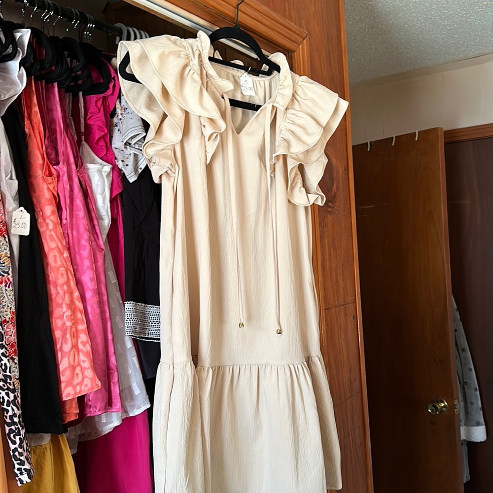 New Womens mini ruffles dress